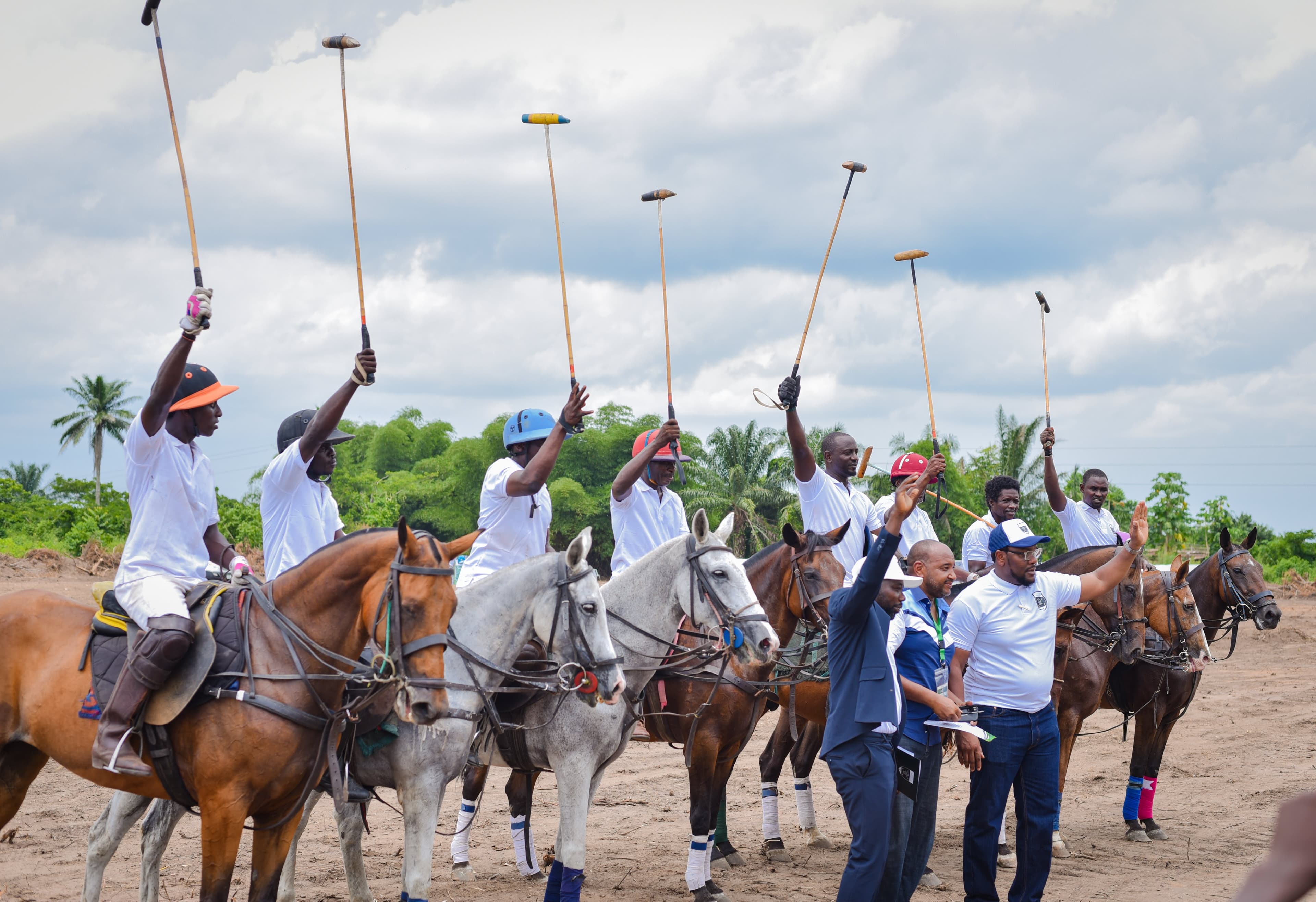 Abeokuta Polo Club rider on the polo field